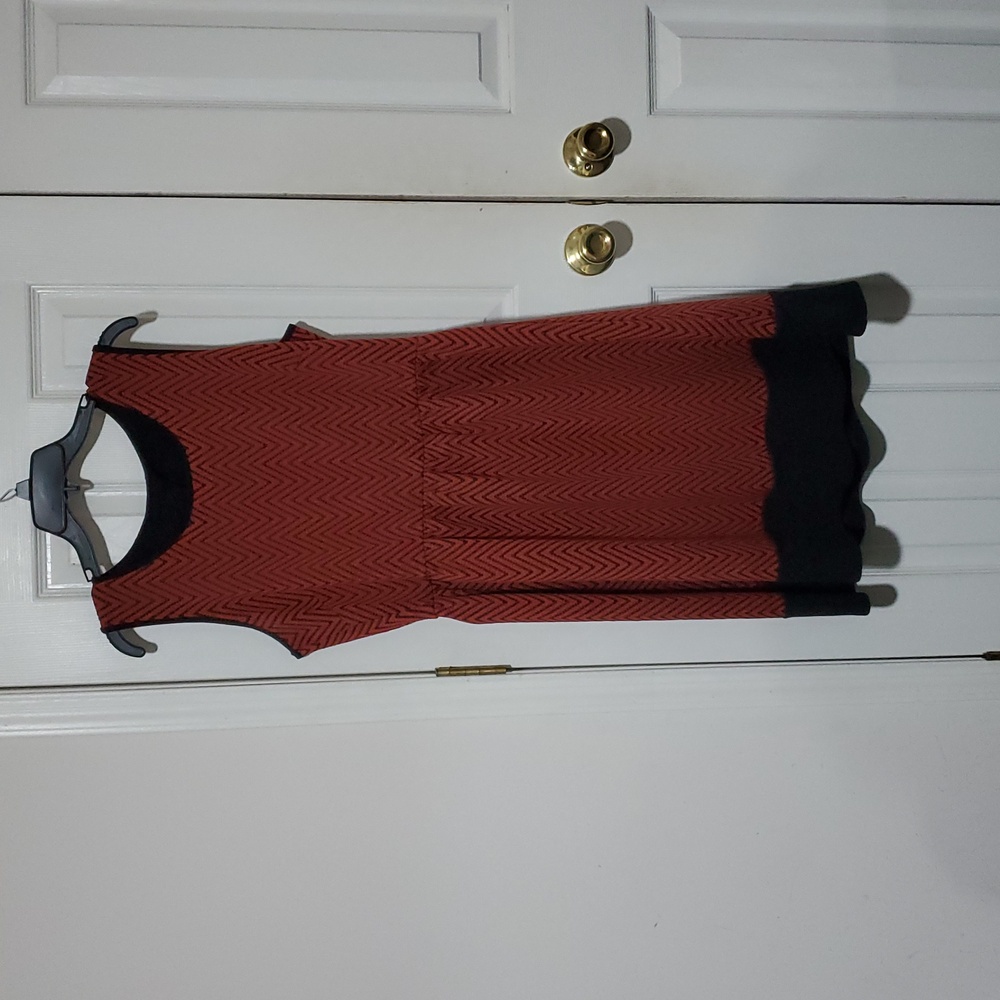 EUC Le Lis Chevron Midi Dress Sz XL